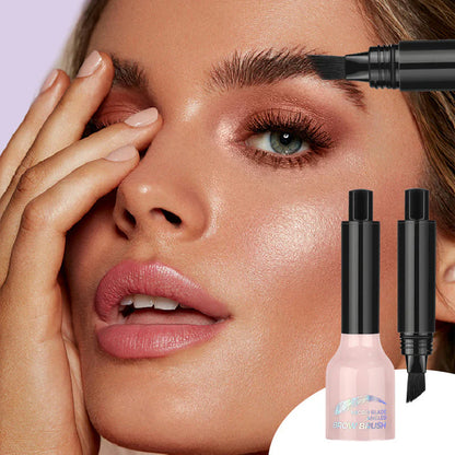 【🎁Druhý kus zadarmo】Tekutá ceruzka na obočie so zahnutým štetcom a dipom