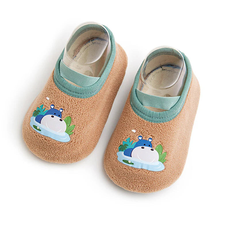 【👶 Bezpečné a teplé, najlepšia voľba pre mamičky】Hrubé a protišmykové podlahové ponožky pre bábätká