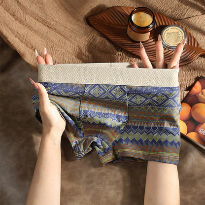 【🔥Kúp 1 získaj 2 zadarmo🔥】Pánske priedušné boxerky s geometrickým vzorom