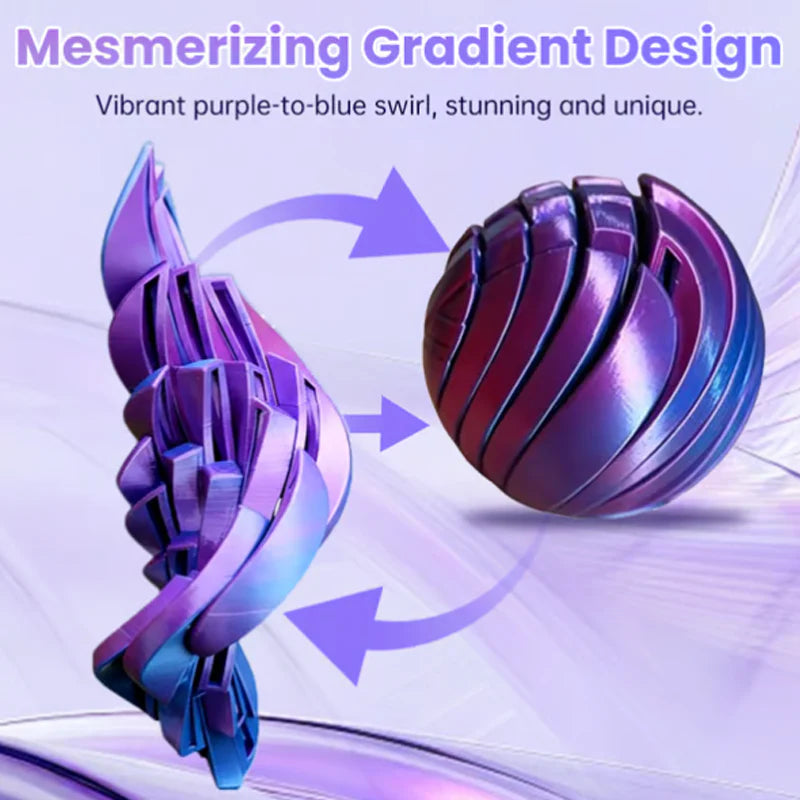 【🟣 Zbavte sa stresu a upokojte svoju myseľ!】3D tlačená hračka Fidget Ball