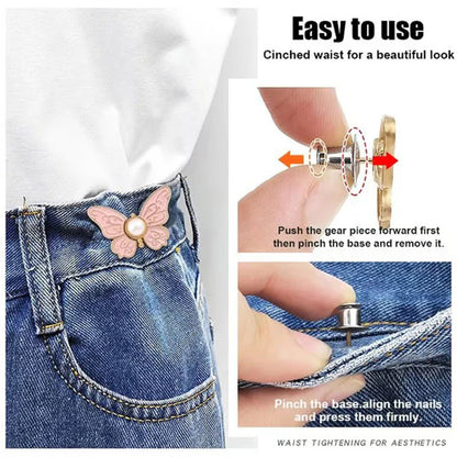 【🔥🔥Kúpte 1 kus a získajte 2 zadarmo (3 kusy)】Odnímateľná pracka na nastavenie pásu s motýlikom