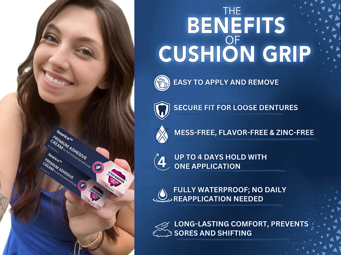 ✨[Oficiálna predajňa značky] 😁Prémiový lepiaci krém Seurico™🦷 (✨KÚPTE 1, DOSTANETE 1 ZADARMO🎁)