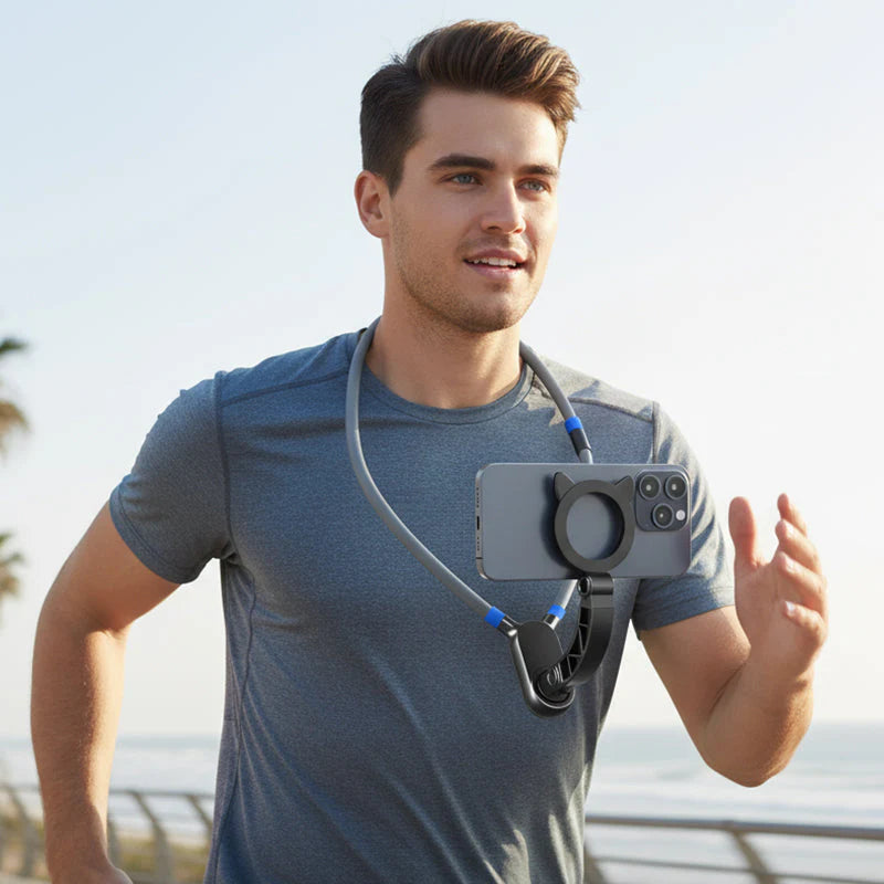 【🧲 Jednoducho a rýchlo zachyťte zábery z perspektívy prvej osoby!】Magnetický držiak na telefón na krk s funkciou handsfree
