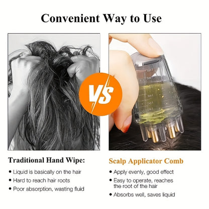 【🎁 Čím viac nakúpite, tým viac zliav získate】Aplikácia tekutiny na rast vlasov pokožkou hlavy pomocou masáže valčekom