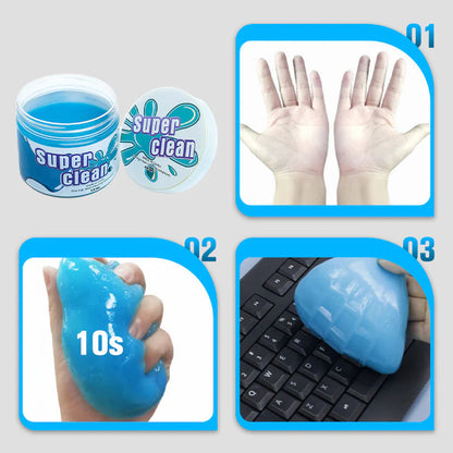 【🧼 Ľahko absorbuje prach a nečistoty, opakovane použiteľné】Univerzálny lepiaci čistiaci gél (umývateľný a opakovane použiteľný)