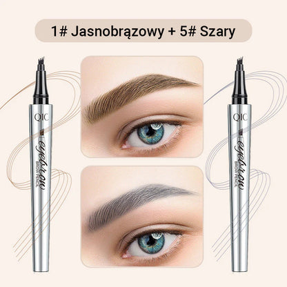 【🥰Kúp 1 a získaj 1 zadarmo】☔Vysokokvalitná vodeodolná ceruzka na obočie so 4 vidličkami