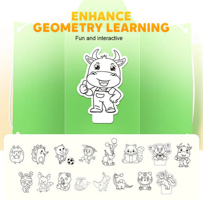 【👶🏻👶🏻Zaujímavá výučba】Učebnica o 3D geometrii s ťahaním šnúrok