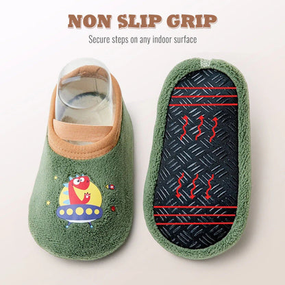 【👶 Bezpečné a teplé, najlepšia voľba pre mamičky】Hrubé a protišmykové podlahové ponožky pre bábätká