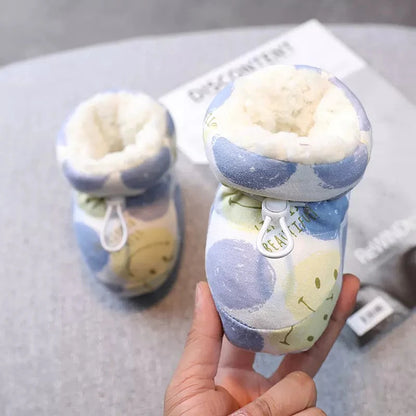 【👶 360° mäkké obopínanie chodidla, absorbuje pot a hreje】Teplé kožušinové detské čižmy