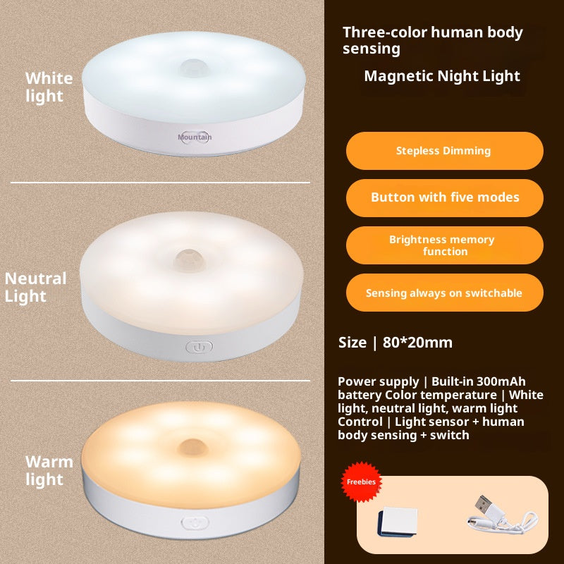 Indukčný nabíjací spínač Dvojfarebné nočné svetlo