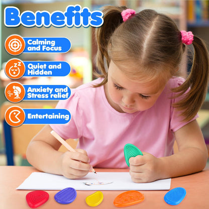 【🧘 Pomáha zmierniť stres, osviežuje myseľ a ľahko sa prenáša!】Detské senzorické kamene