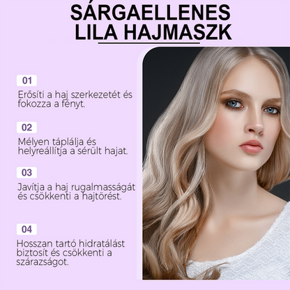 （🔥Kúp 1 získaj 1 zadarmo🔥）Fialová maska na blond vlasy – odstraňuje žlté tóny, obnovuje lesk a chráni farbu