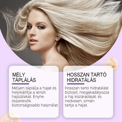 （🔥Kúp 1 získaj 1 zadarmo🔥）Fialová maska na blond vlasy – odstraňuje žlté tóny, obnovuje lesk a chráni farbu