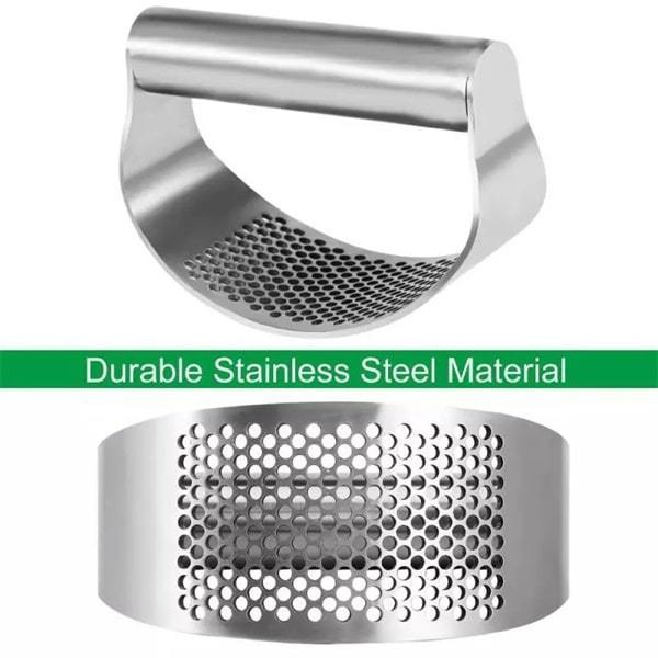 【🧄 Ľahko rozdrvte cesnak alebo zázvor】Lis na cesnak z nehrdzavejúcej ocele