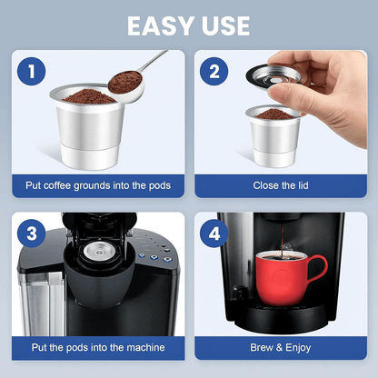 Opakovane použiteľný K-Cup pre Keurig 1.0 z nehrdzavejúcej ocele, doplniteľný K-Cup --⏱️Posledná akcia so Druhý kus len za 10 €