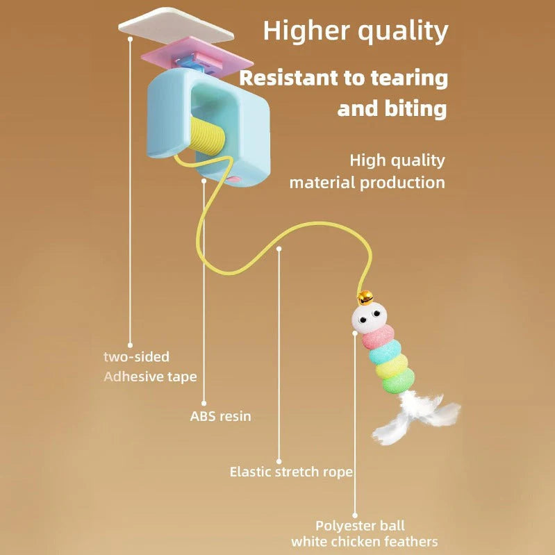 【🐱 Umožnite mačkám lepší pohyb】Stropná podstielka pre mačky AutoBounce USB-C