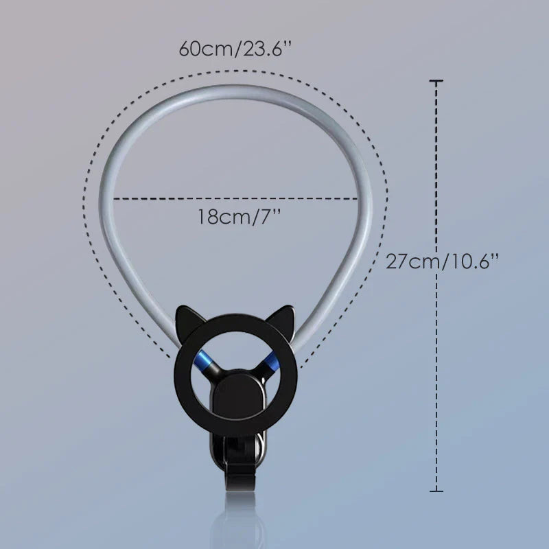 【🧲 Jednoducho a rýchlo zachyťte zábery z perspektívy prvej osoby!】Magnetický držiak na telefón na krk s funkciou handsfree