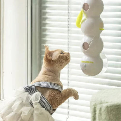 【😺 Účinne zmierňuje nudu a stres u vašej mačky, čím zabaví vášho domáceho maznáčika.】Interaktívna elektrická hračka pre mačky v tvare húsenice