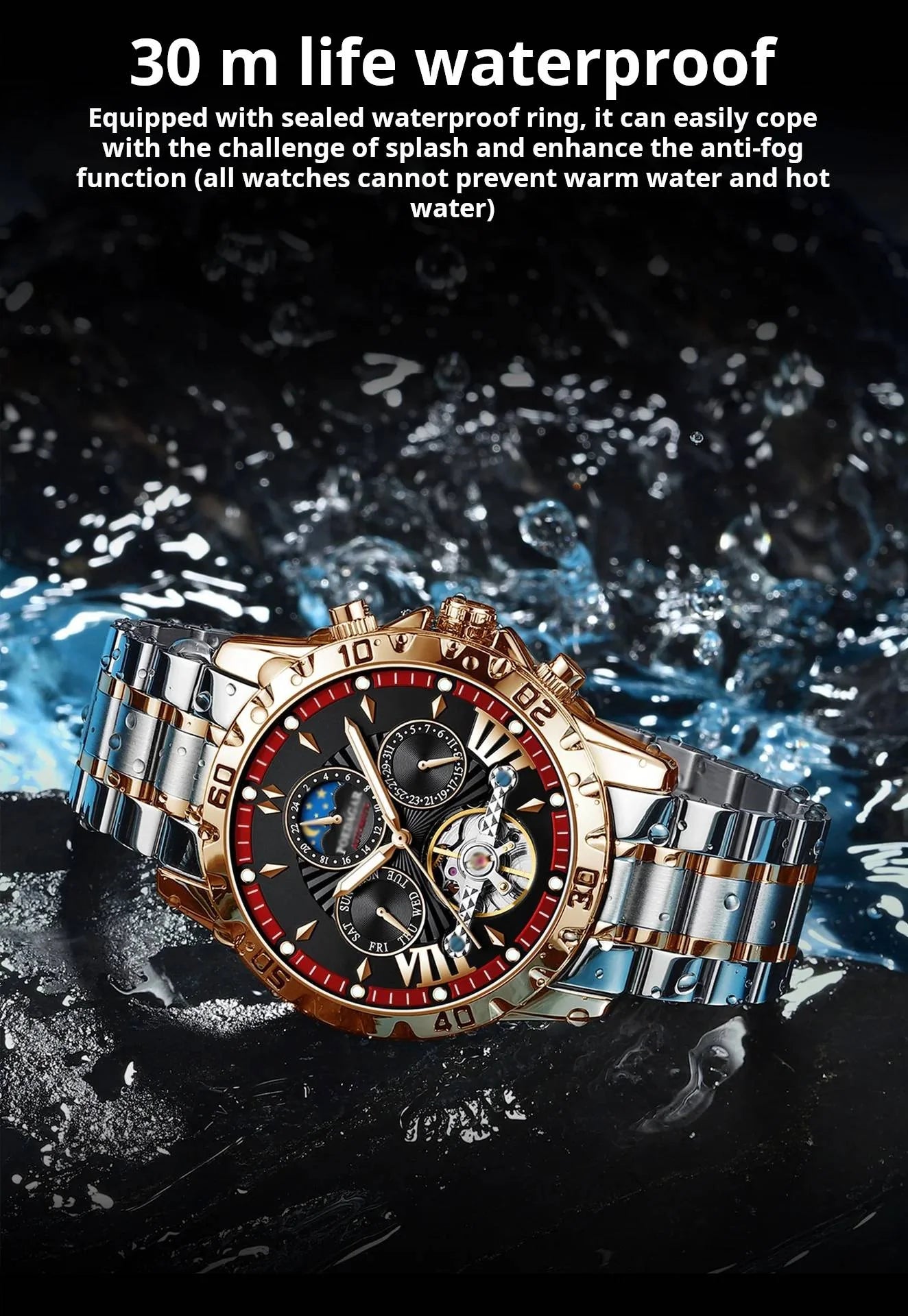 【⏰50% zľava po obmedzenú dobu】⌚Úplne nové švajčiarske vodotesné automatické mechanické hodinky