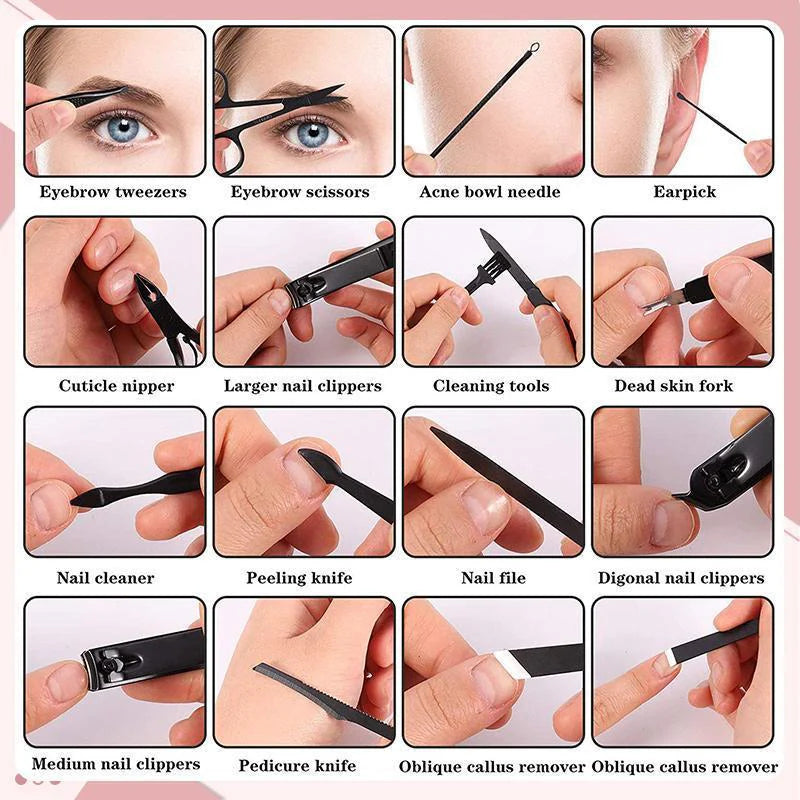 【💅 Nemusíte chodiť do salónu, môžete si dopriať rozmaznávanie doma!】Sada na starostlivosť o nechty 16 kusov (10 farieb)