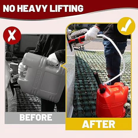 【⛽ Ľahko prenášajte palivo alebo kvapaliny bez zdvíhania】Prenosné batériové čerpadlo