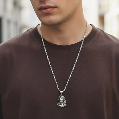 【🎁 Perfektný darček!】Náhrdelník s príveskom zobrazujúcim obraz Ježiša