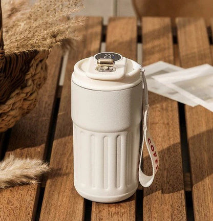 【🌡️ ☕ Vychutnajte si kávu s ľahkosťou pri ideálnej teplote!】Hrnček na kávu s ukazovateľom teploty