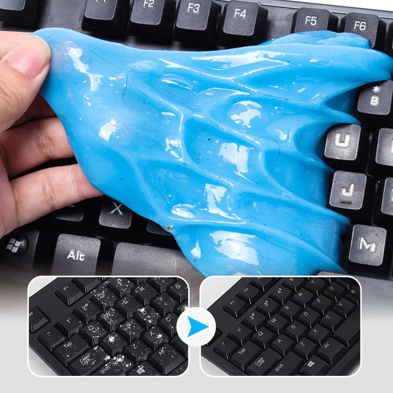 【🧼 Ľahko absorbuje prach a nečistoty, opakovane použiteľné】Univerzálny lepiaci čistiaci gél (umývateľný a opakovane použiteľný)