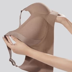 🎁Kúpte 1 a získajte 2 balenia🎁Dámska podprsenka Push Up s rebrovaním a nastaviteľnou bezdrôtovou technológiou