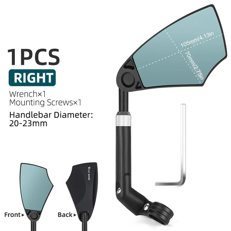360° nastaviteľné zrkadlo na riadidlá bicykla