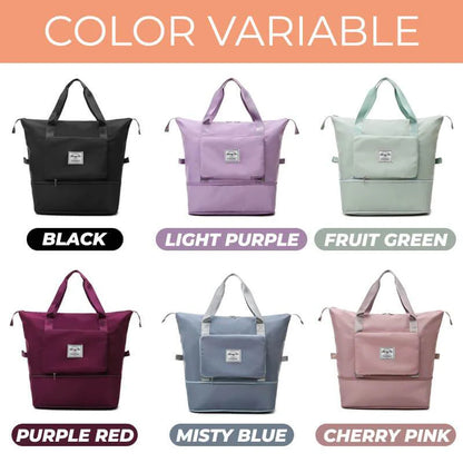 【🥰Dobrý pomocník na cesty】Cestovná taška s vysokou kapacitou a dvojitými vrstvami pre oddelenie mokrých vecí