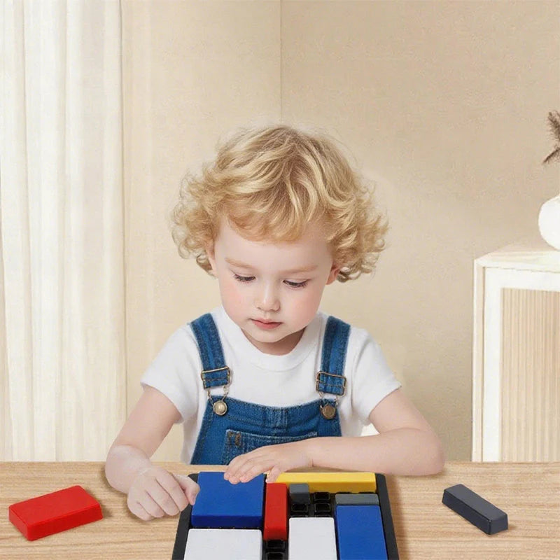 Kreatívna logická hra s geometrickými blokmi