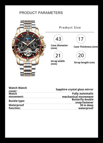 【⏰50% zľava po obmedzenú dobu】⌚Úplne nové švajčiarske vodotesné automatické mechanické hodinky