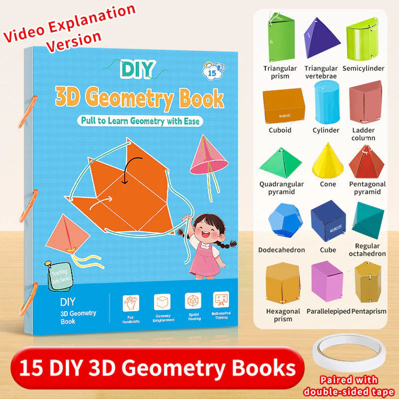 【👶🏻👶🏻Zaujímavá výučba】Učebnica o 3D geometrii s ťahaním šnúrok