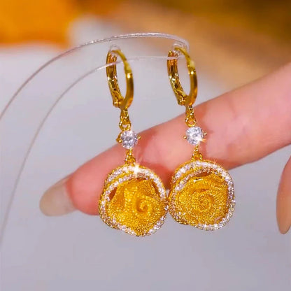 【🔥Kúp 1 získaj 1 zadarmo🔥】Elegantné náušnice so sieťovanými ružami