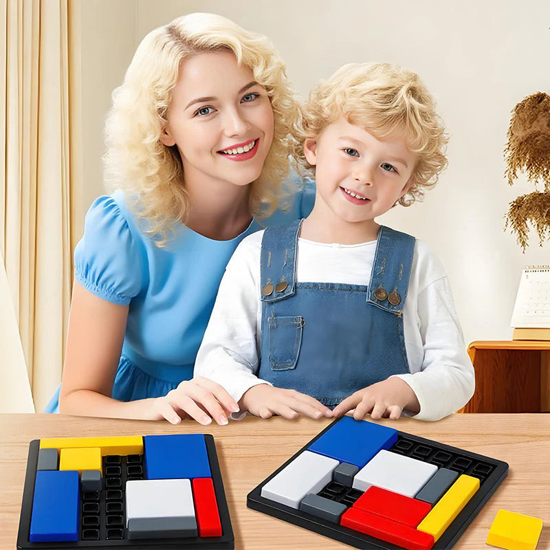 Kreatívna logická hra s geometrickými blokmi