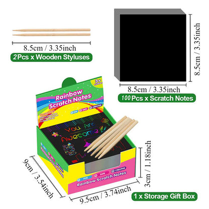 Sada na kreslenie dúhových papierov na škrabanie