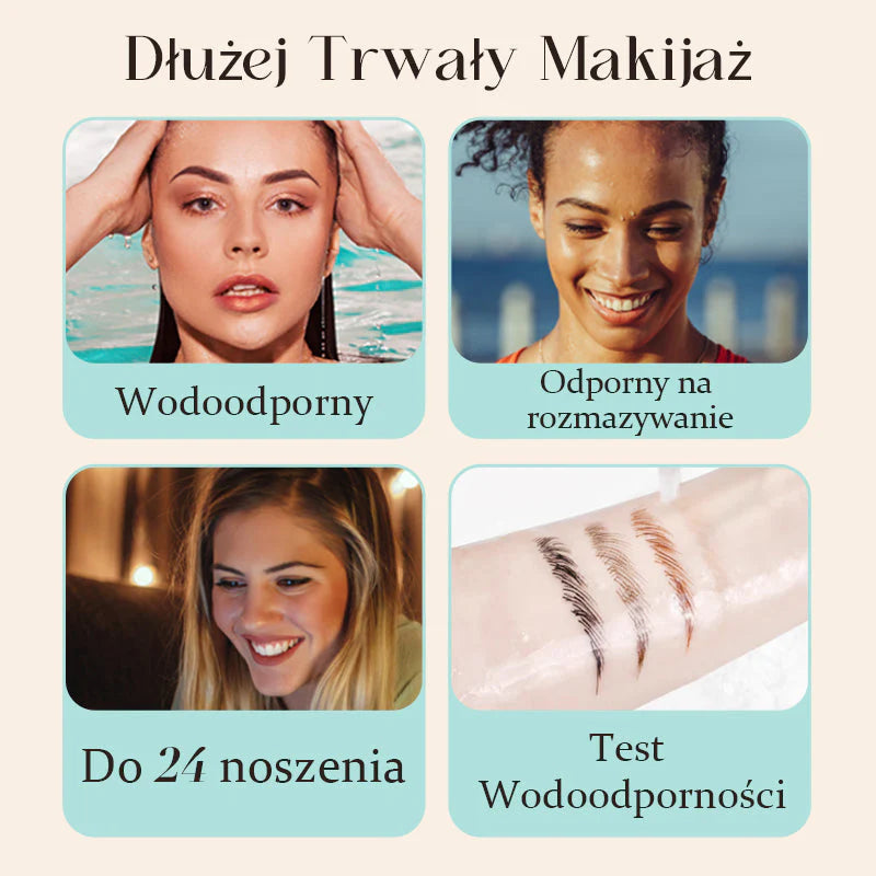 【🥰Kúp 1 a získaj 1 zadarmo】☔Vysokokvalitná vodeodolná ceruzka na obočie so 4 vidličkami