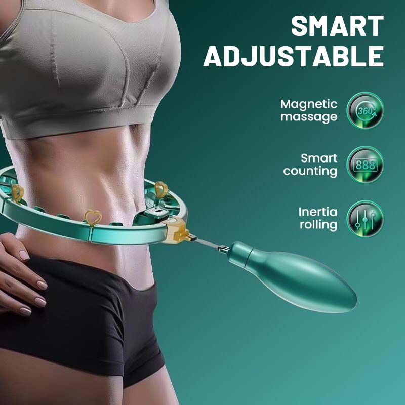【🥰Ideálna voľba pre domáce fitness!】Inteligentný nastaviteľný masážny prístroj Hula Hoop